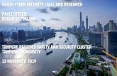 H2020 CYBER SECURITY CALLS AND RESEARCH PAULI STIGELL ... · similar projects financed in the previous years since 2016 ( 4 Calls). SU-INFRA01-2018-2019-2020: Prevention, detection,