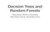 trees and random forests - IAC · Random Forests Random Forest is an ensemble of decision trees, where randomness is injected into the training process of each individual tree with