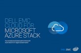 DELL EMC CLOUD FOR MICROSOFT AZURE STACK...Introduction Navigating today's digital economy One hybrid cloud platform for all apps Why Dell EMC Your path to digital and IT transformation