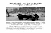2012 Wyoming Gray Wolf Population Monitoring and ... · in Wyoming from January 1, 2012 through September 29, 2012. The WGFD monitored and managed wolves following delisting in Wyoming