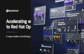 Accelerating workloads to Red Hat OpenShift€¦ · Accelerating workloads . to Red Hat OpenShift. 6 ways modern monitoring can help you move quickly with less risk and cost. Acceerytan.