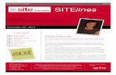 SITE Canada Newsletter Issue 5 SITElines · the keynote speaker of SITE Canada’s popular Education Day. Citing results from several highly respected industry resources, he capsulated