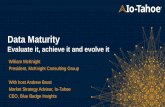 Data Maturity · Data maturity is business-focused 3 focused on the data 70-80% Most business initiatives are Yet, most businesses lack data literacy and maturity
