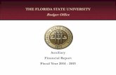 THE FLORIDA STATE UNIVERSITY Budget Office...THE FLORIDA STATE UNIVERSITY Budget Office Auxiliary Financial Report Fiscal Year 2014 - 2015 Description of Financial Activity Presented
