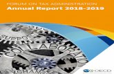 Forum on Tax Administration Annual Report 2018 …...2019/06/03  · FORUM ON TAX ADMINISTRATION Annual Report 2018-2019 Dear FTA colleagues, It has been one and a half years since