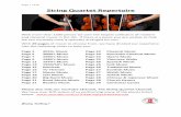 String Quartet Repertoire · 2020-02-29 · String Quartet Repertoire With more than 1500 pieces we own the largest collection of modern and classical music in the UK. If there is