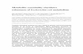 Metabolite essentiality elucidates robustness of ... · 1 Metabolite essentiality elucidates robustness of Escherichia coli metabolism Pan-Jun Kim 1,2, Dong-Yup Lee 3−5,a, Tae Yong