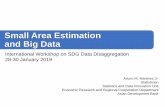 Small Area Estimation and Big Data - United Nations€¦ · Small Area Estimation and Big Data Arturo M. Martinez Jr. Statistician Statistics and Data Innovation Unit Economic Research