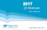 Q1 Revenues - Capgemini 2017 Revenues by Business Consulting Services Application Services Technology and Engineering Services Other Managed Services Year-on-Year Constant Currency