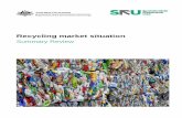 Recycling market situation - Department of the Environment · recycling market difficulties reflecting the lack of revenue for MRF operators due to the cost of preparing to the specification