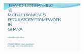 BRANCHLESS BANKING MOBILE PAYMENTS REGULATORY … · 1. Board and senior management oversight: policy on risk appetite, target market share, market penetration, resource allocation,