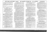 POLITICAL PARTIES LAW, 1992 - ConstitutionNetconstitutionnet.org/sites/default/files/political_parties_law_1992.pdf · The Political parties Law 1992, which sets out the regulations
