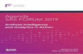 Analytics, Artificial Intelligence and Data Management | SAS - … · 2019-05-28 · 8h00- 9h00 Accueil 9h15-11h00 Artificial Intelligence and Analytics in Action - Amphithéâtre