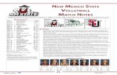 neW m StAte vOlleyBAll mAtch nOteS · nmS tAtevBAll #AggieUp | 1 Media Relations Contact: Christina Anderson // Office: 575-646-1885 // Cell: 936-648-6382 // Email: chrander@nmsu.edu