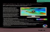 NEC MultiSync PA Series with SpectraVie€¦ · NEC MultiSync® PA Series with SpectraView II TM Color calibration solution ideal for color-critical applications (24” and 27”