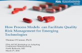 How Process Models can Facilitate Quality Risk …...How Process Models can Facilitate Quality Risk Management for Emerging Technologies Thomas O’Connor, Ph.D. FDA-AIChE Workshop