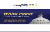 Rafael Marrero & Company VMO Startup Guide How to Launch a Vendor … · VMO Startup Guide | How to Launch a Vendor Management Office and Get It Right the First Time The Business-to-Government