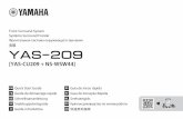 YAS-209 Quick Start Guide - Yamaha Corporation · • The Owner’s Manual is available on the Yamaha website. Scan the QR code found on the front cover of this document to visit