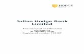 Julian Hodge Bank Limited · 31/10/2016  · Julian Hodge Bank Limited Registered number 743437 Annual report and financial statements 31 October 2016 Julian Hodge Bank Limited 4