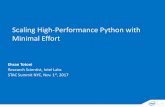 Scaling High-Performance Python with Minimal Effort … · Spark MPI/C++ HPAT 20x-256x speedup of HPAT vs Spark Cori at NERSC/LBL 64 nodes (2048 cores) Amazon AWS 4 nodes c4.8xlarge