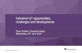 Industrial IoT opportunities, challenges and developments · data from that location, learning whether the control responses initiated locally derive optimal results. These can be