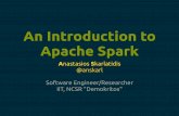 An Introduction to Apache Spark - Meetupfiles.meetup.com/17173282/intro2spark-shug.pdf · Spark in a Nutshell • General cluster computing platform: • Distributed in-memory computational