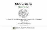 UNC System - North Carolina General Assembly · Source: UNC-GA presentation to Board of Governors, January 16,2015. • Compares UNC campuses to public peer institutions • Rank