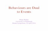 Behaviours are Dual to Events - University of Edinburghhomepages.inf.ed.ac.uk/wadler/papers/hudak... · Behaviours are Dual to Events Philip Wadler University of Edinburgh Hudak Symposium,