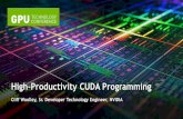 High-Productivity CUDA Programming - NVIDIAon-demand.gputechconf.com/...High-Productivity-CUDA...“Drop-in” Acceleration for your Applications NVIDIA cuBLAS NVIDIA cuRANDLinear