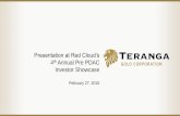 Presentation at Red Cloud’s · Presentation at Red Cloud’s 4th Annual Pre PDAC Investor Showcase February 27, 2015. This presentation contains certain statements that constitute