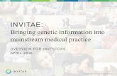 NVTA Investor Deck 040116 JB - s21.q4cdn.com · © 2016 Invitae Corporation. All Rights Reserved. 5 ~2-5% 1 in 20 to 1 in 50 healthy people has a gene mutation that puts them at risk