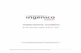 INTERIM FINANCIAL STATEMENTS - Ingenico · Ingenico Group – Interim financial statements for the half-year ended June 30, 2015 INTERIM FINANCIAL STATEMENTS for the half-year ended