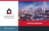 INVESTOR ROADSHOW - Indluplaceindluplace.co.za/downloads/...roadshow-presentation... · INVESTOR ROADSHOW May / June 2015. ... This presentation and any materials distributed in connection