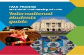 IVAN FRANKO National University of Lviv …...Ivan Franko National University of Lviv (IFNUL), which is the most popular among students in Ukraine, and this year it took the lead in