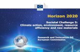 Horizon 2020 - CEPS · Horizon 2020 Societal Challenge 5: Climate action, environment, resource efficiency and raw materials . Three priorities Excellent science Industrial leadership