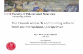 The Finnish research and funding reform from an ... · The Finnish research and funding reform from an international perspective FIRST IMPRESSIONS SEMINAR 19.9.2017 Peter Maassen