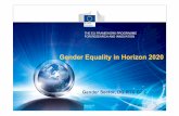 Gender Equality in Horizon 2020 - NCP Academy · and the gender dimension in research and innovation content. Particular attention shall be paid to ensuring gender balance, subject