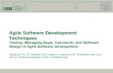 Agile Software Development Techniques Agile Software Development Techniques Testing, Managing Bugs,