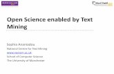 Open Science enabled by Text Mining - Sciencesconf.org · Science Ouverte et Fouille de Textes ^Les mots nous cachent davantage les choses invisibles qu’ils ne nous révèlent les