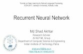 Recurrent Neural Network shad.pcs15@iitp.acshad.pcs15/data/rnn-shad.pdf · Recurrent Neural Network (RNN) Training of RNNs BPTT Visualization of RNN through Feed-Forward Neural Network