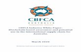 CBFCA Industry White Paper: Blockchain based awareness and ...€¦ · 13.0 Overcoming Constraints limiting Blockchain adoption and acceptance in Australia ... should at its core