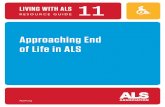 ALS Sec 11 REV FINALApproaching End of Life in ALS 11-7 different from the grief that occurs after the death. Symptoms of anticipatory grief include: epressionD eeling a greater-than-usual