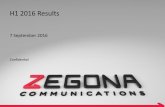 H1 2016 Results - Zegona/media/Files/Z/Zegona/investors/...and management’s analysis of information available at the time that this presentation was prepared. No reliance may be