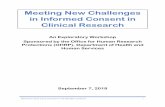 Meeting New Challenges in Informed Consent in Clinical ...MEETING NEW CHALLENGES IN INFORMED CONSENT 6 Obtaining valid consent is an ethical requirement. Meeting this requirement involves