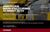 AMERICAN MANUFACTURING SUMMIT 2019 - Generis...• How digital manufacturing will create opportunities to increase manufacturing • Best practices to cultivate an ecosystem of research