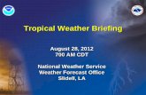 Tropical Weather Briefing - GretnaSummary • Onset of TS winds: ongoing at the mouth of the river, and spreading northward steadily through the morning. • Tropical Storm wind duration: