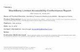 BlackBerry Limited Accessibility Conformance Report · “Voluntary Product Accessibility Template” and “VPAT” are registered service marks of the Information Technology Industry