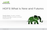 HDFS What is New and Futures · 2019-12-21 · High Availability • Further enhancements to HA – Expand Full stack HA to include other dependent services – Support multiple standby