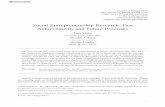 Social Entrepreneurship Research: Past Achievements and ... · Saebi et al. / Social Entrepreneurship Research—Achievements and Promises 3 Thus, the contribution of our review is