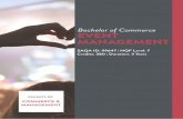 Bachelor of Commerce EVENT MANAGEMENT · concepts of business management, management principles, related processes, the functional areas of management, the ... event management context,